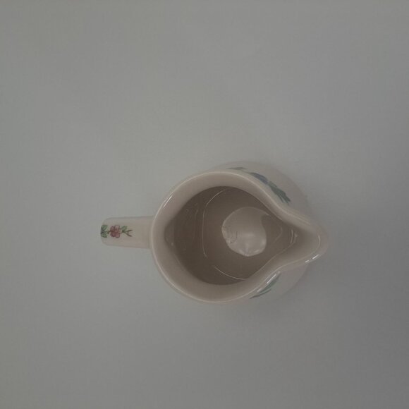 Syracuse China Dewitt Clinton Creamer Milk Pitcher Flowers White Vintage - Picture 7 of 10